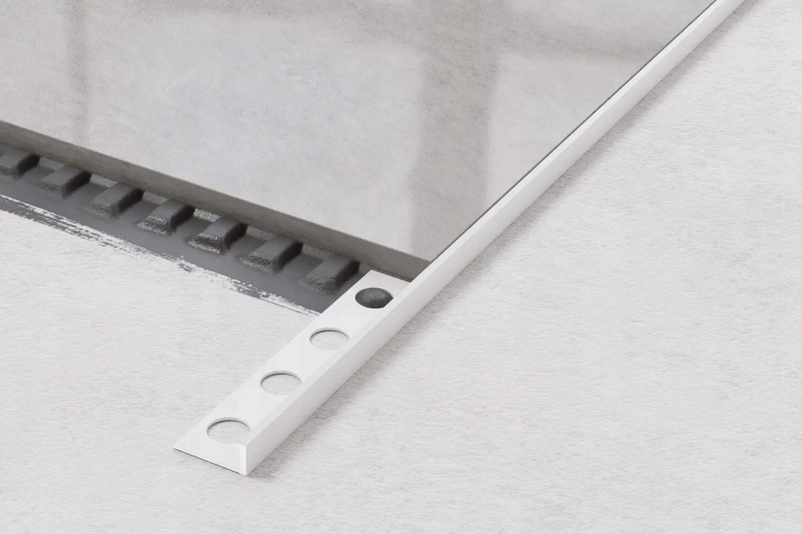 LISTWA WYKOŃCZENIOWA ALUMINIOWA LICOWA AIL BIAŁA MATOWA 10,5 mm 270 cm