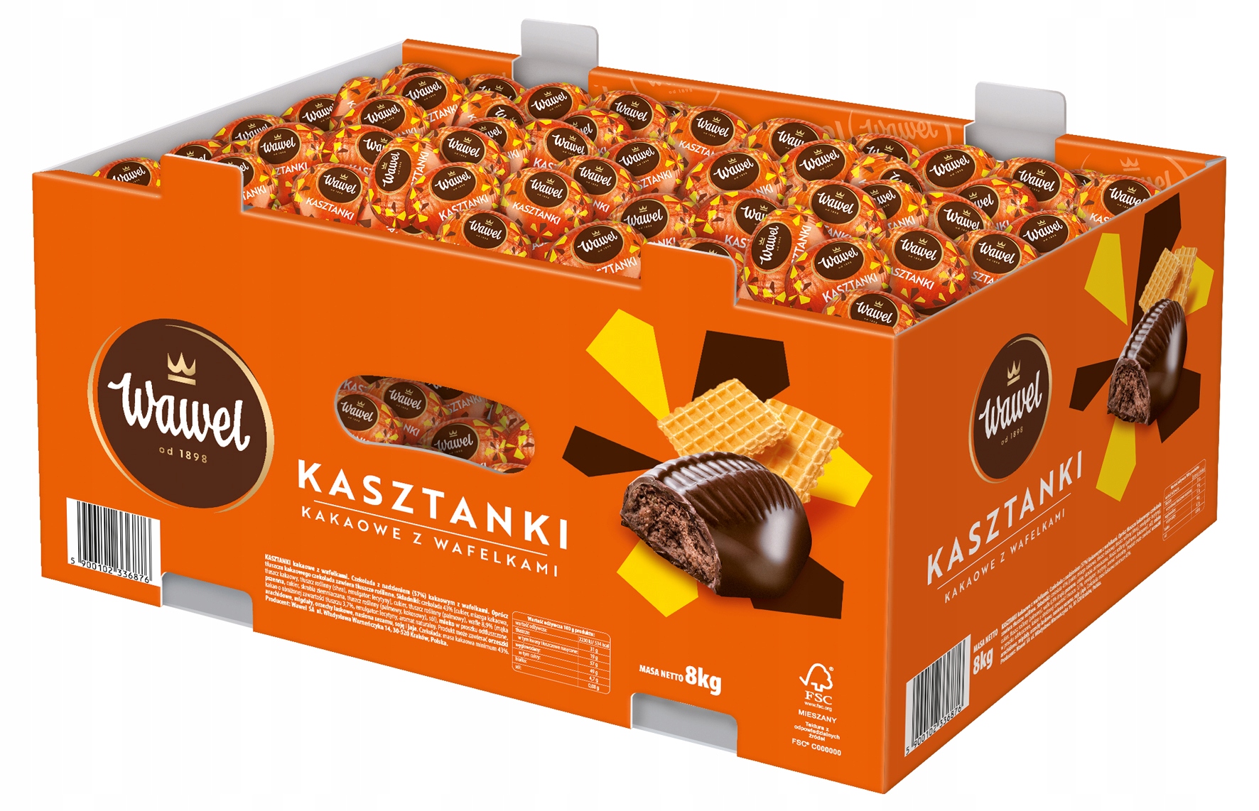 Wawel Čokoládové Bonbóny Kaštanové 8 kg