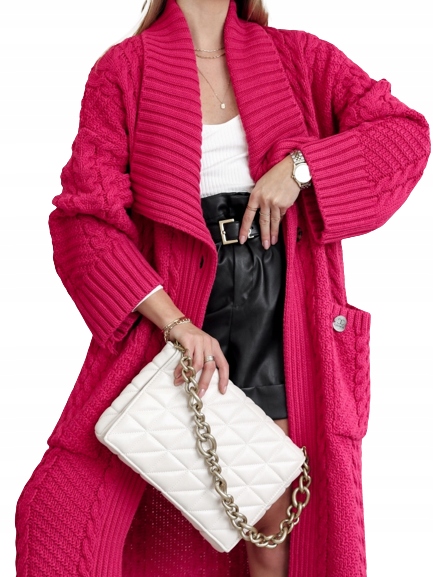 Cocomore Kardiganový svetr Růžový amarantový New