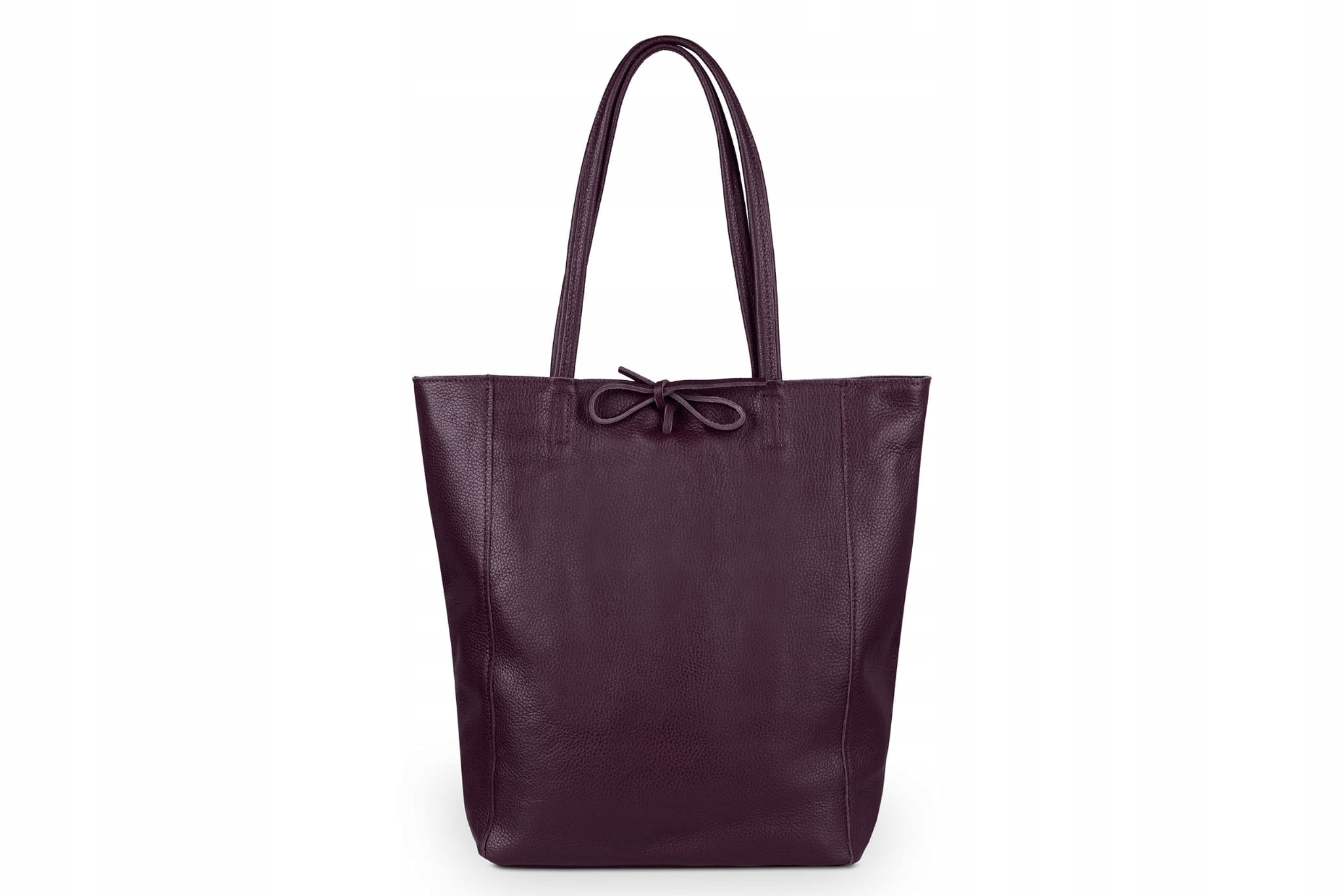 

Torba Skórzana Vera Pelle Worek Bordowa