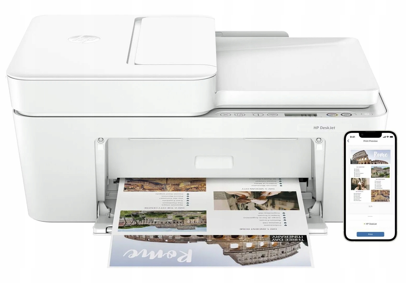 Multifunkční inkoustová (barevná) tiskárna Hp DeskJet Plus 4210E+INKOUSTY 3V1