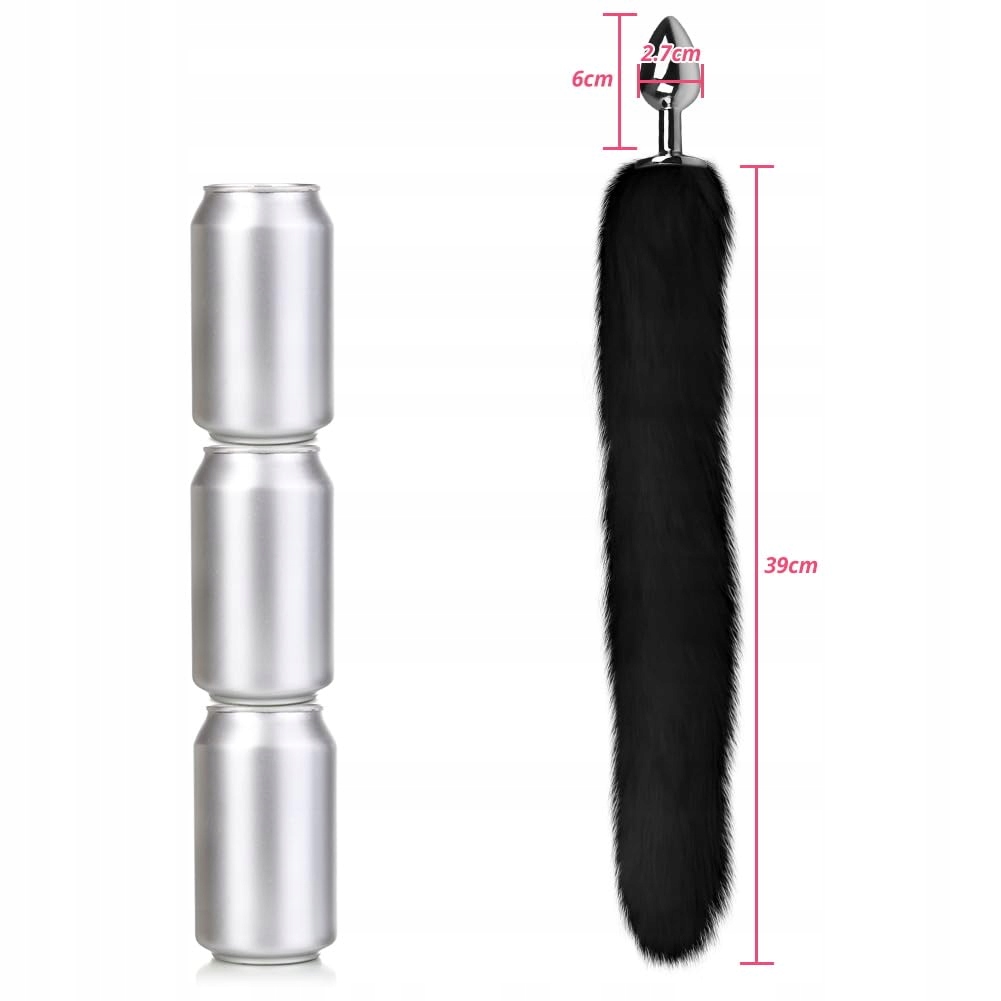 SXOVO Metalowy Korek Analny z Sztucznym Lisim Ogonem BDSM Fetysz Cosplay — miniatura 4