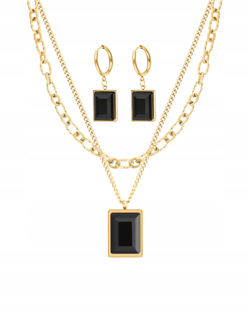 Dámský náušnice , náušnice, pozlacená sada z chirurgické ocel Blingart