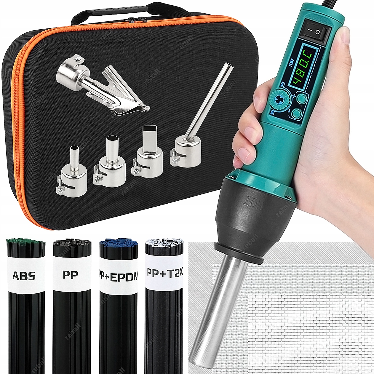 Svářečka Plastů Yihua 8858-I 700W Set V Pouzdru Spojovacího Materiálu x4 Síťka x3