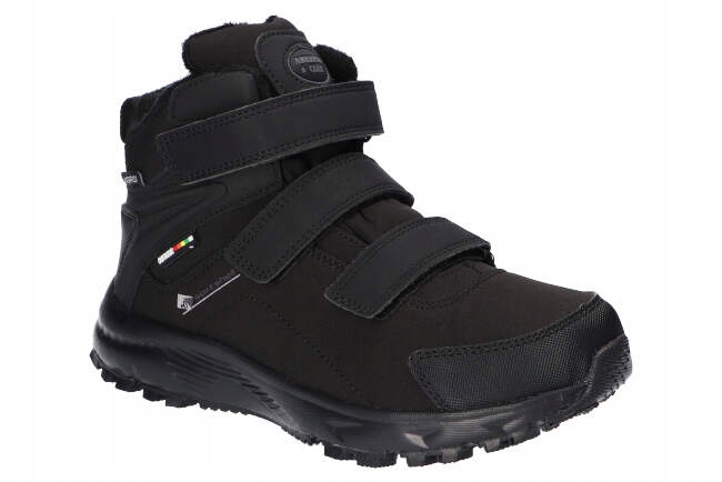 

HL22 Trapery Buty Zimowe Śniegowce Na Rzepy Blk 40
