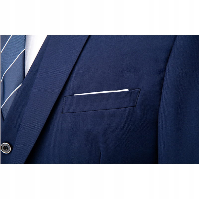 MĘSKI GARNITUR ELEGANCKI JEDNOLITY KOLOR KOMPLET Wzór dominujący bez wzoru