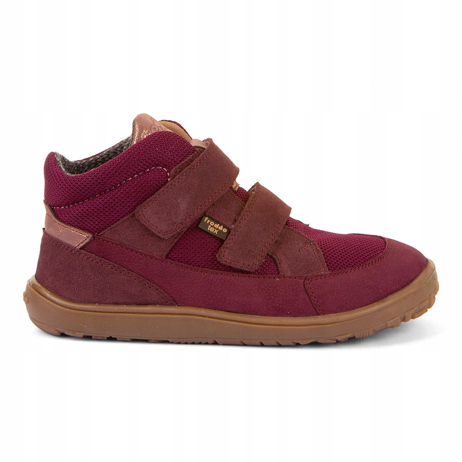 Buty barefoot na rzepy lekkie dziecięce Froddo Up Tex Autumn Bordeaux 26