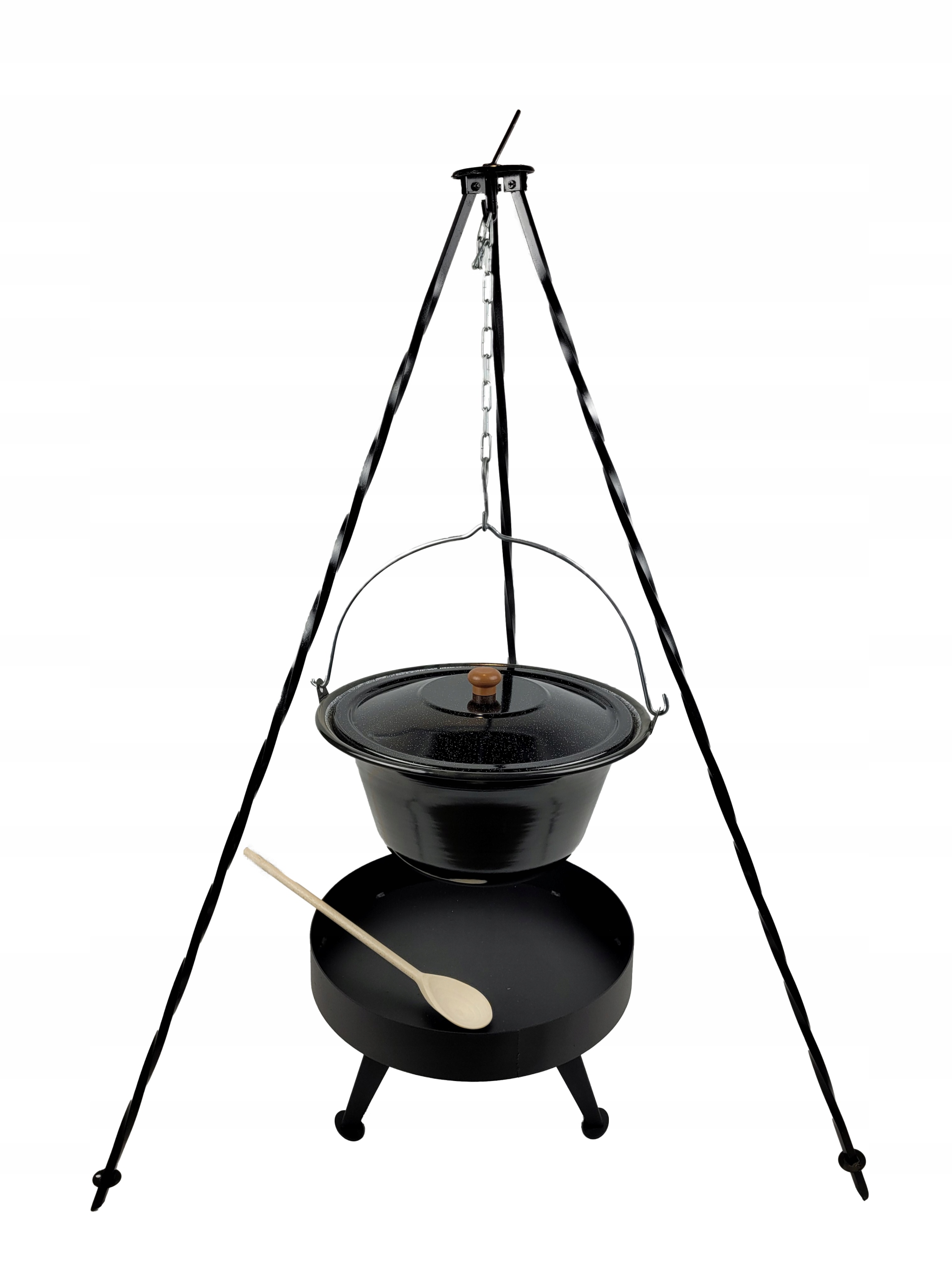 Smaltovaný kotlík 13 víko Ohniště 40 cm