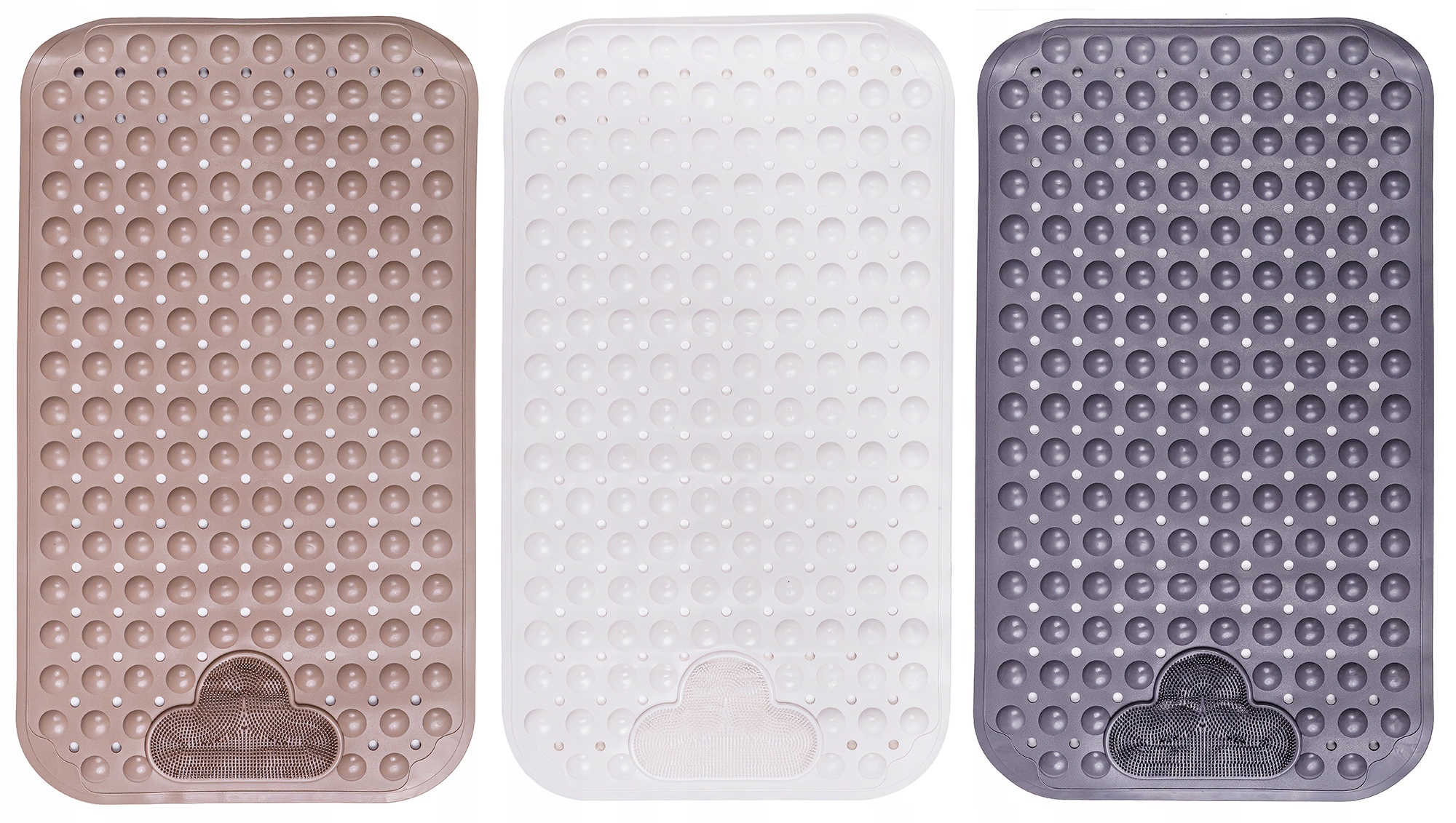 MATA ANTYPOŚLIZGOWA DO ŁAZIENKI POD PRYSZNIC DO WANNY ZE SZCZOTKĄ DO STÓP Grubość 5 mm