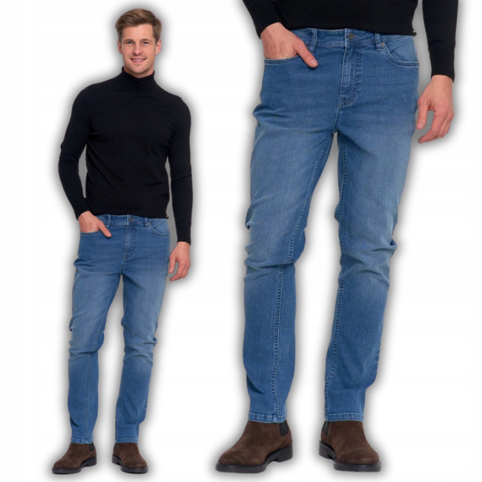 Pánské kalhoty Džíny Jednoduché Nohavice Elegantní Klasické Moraj 33