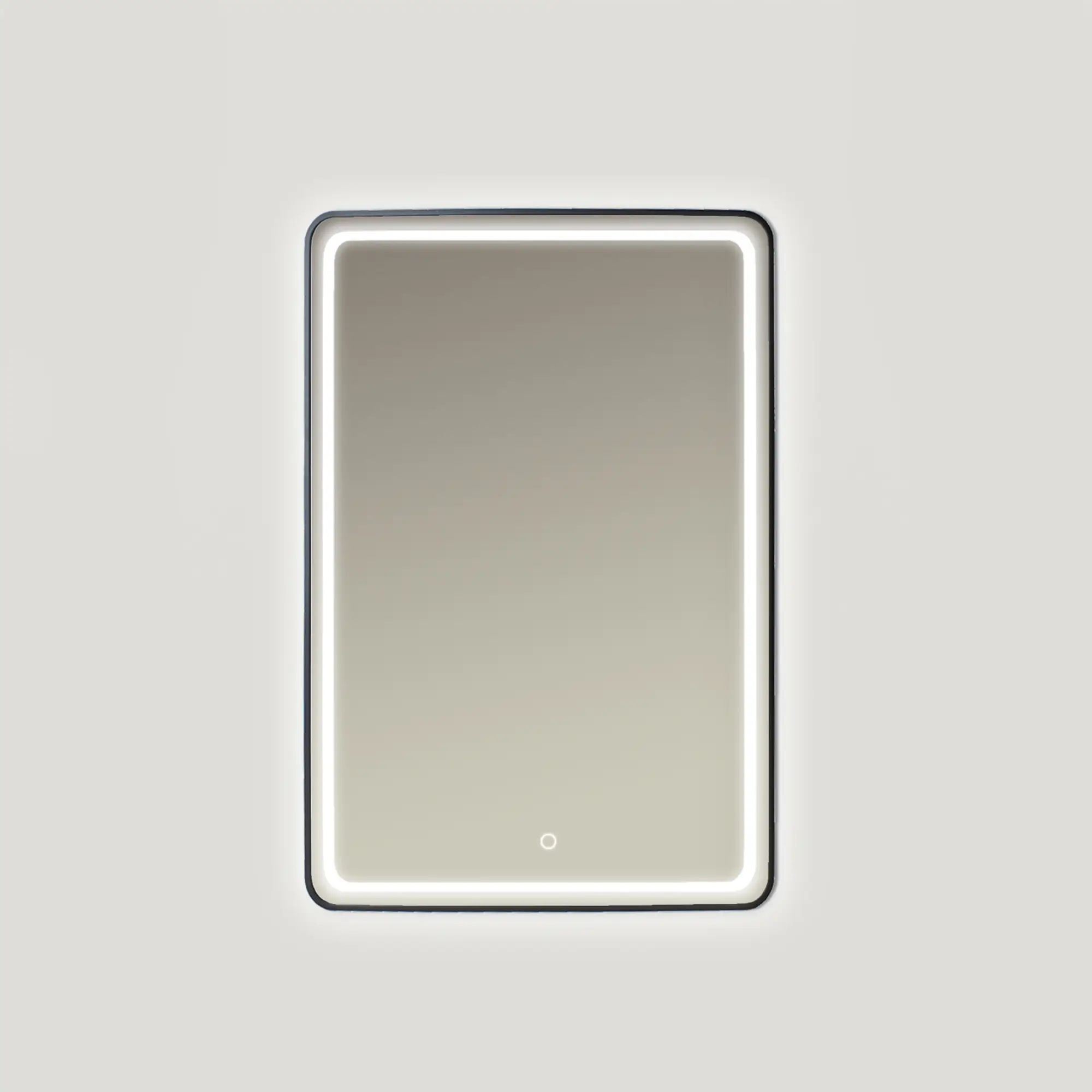Lustro Led Seno czarne 60x80 cm prostokątne 3 barwy światła Led