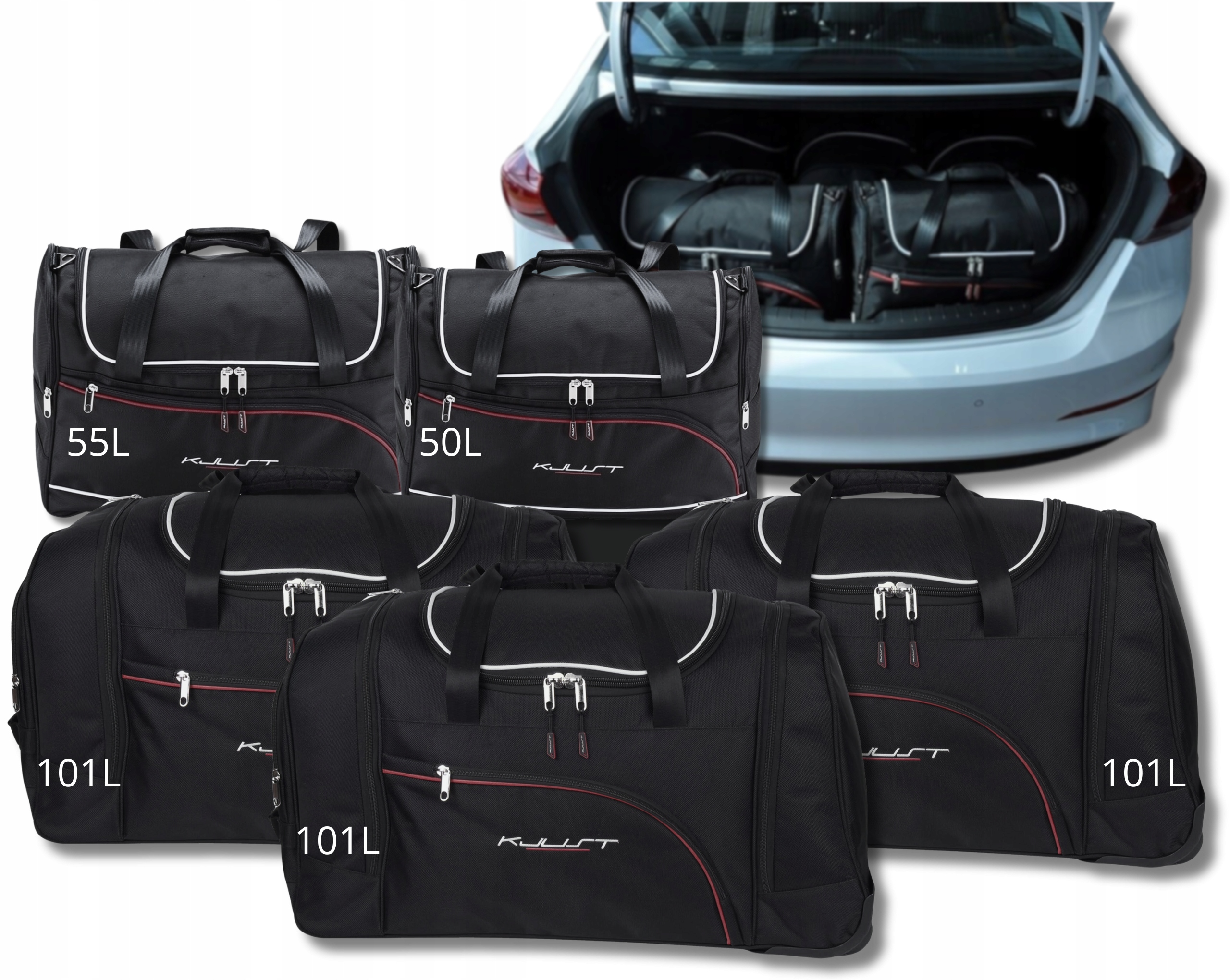 Cestovná Taška Do Kufra Hyundai Elantra 2016-2020 5 ks