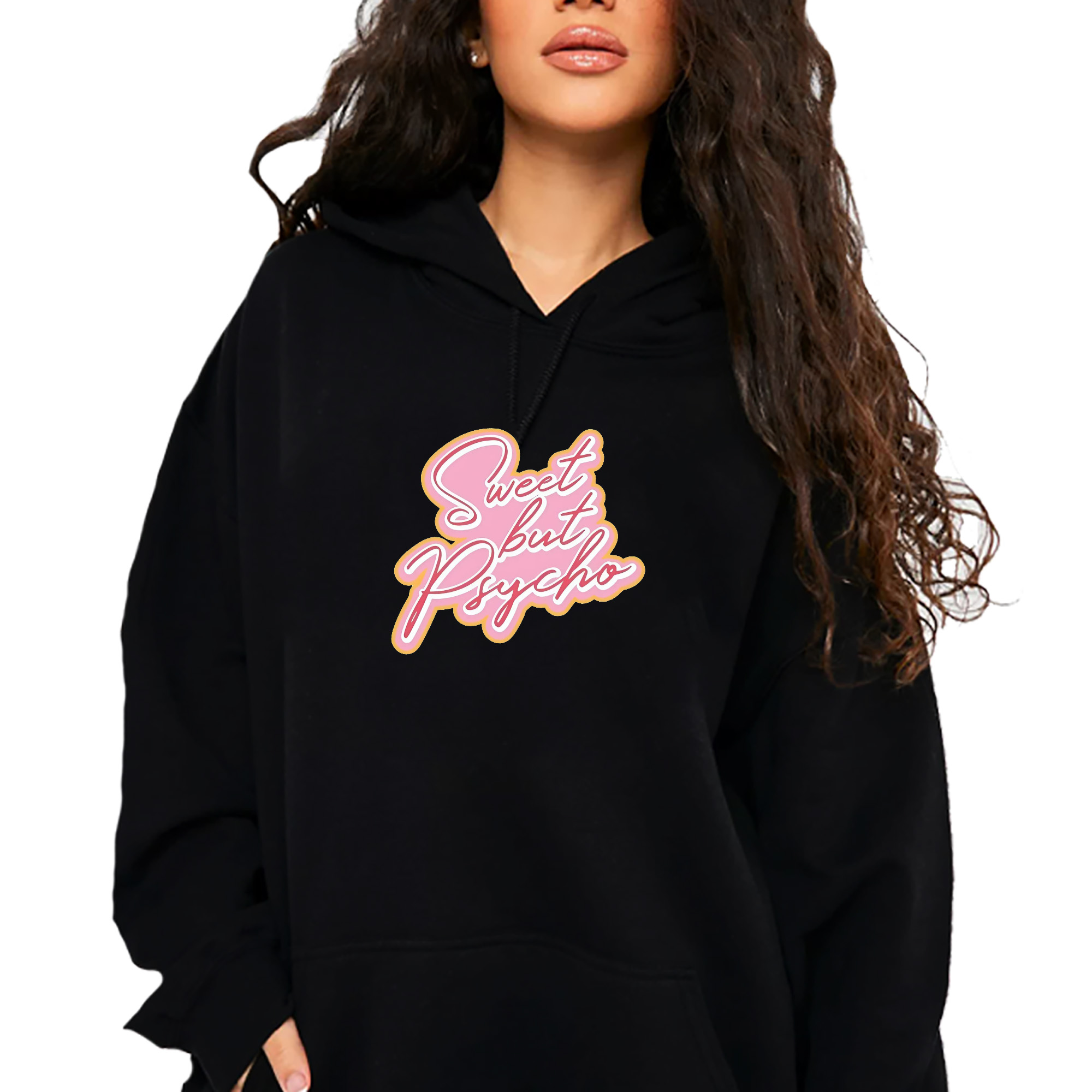 Mikina S Kapucí Módní Tik Tok Sweet But Psycho L