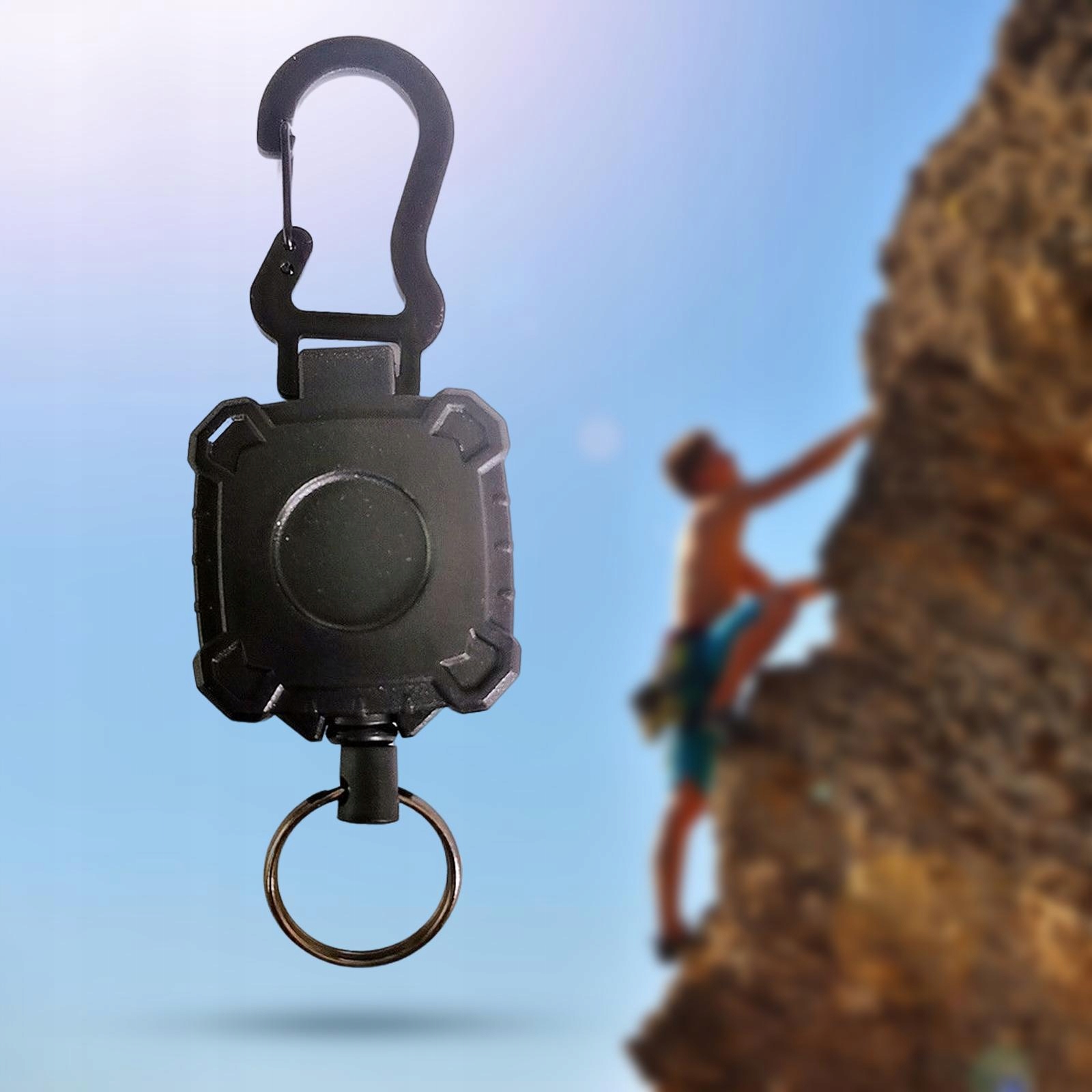 wkv-Metal Keychain Pull Keyring Telescopic Wi Typ drewniany