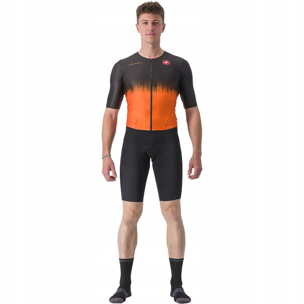 Triatlonový oblek Castelli Sanremo Ultra Speed černo-oranžový