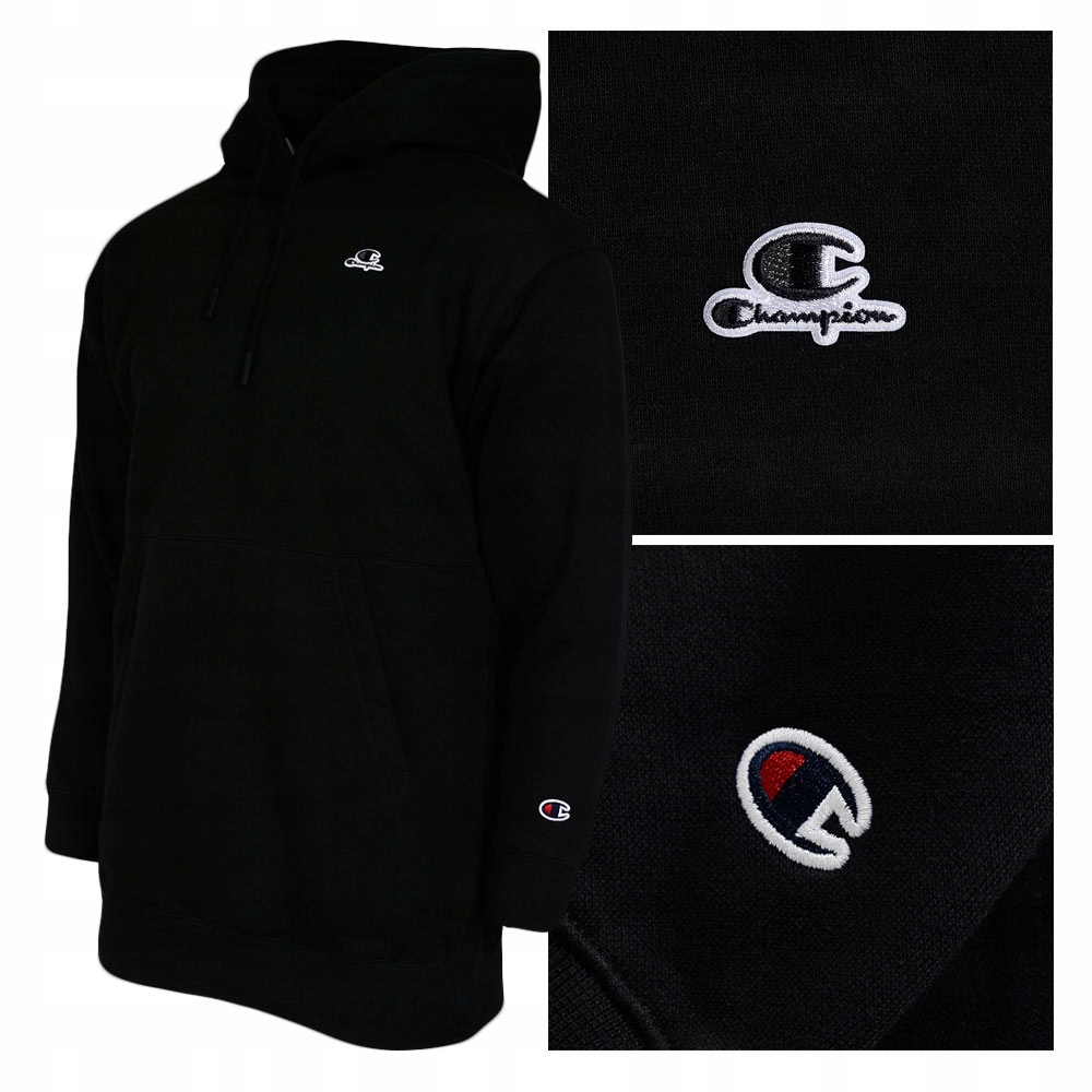 Champion Mikina Dlouhá Černá 115481 XXL