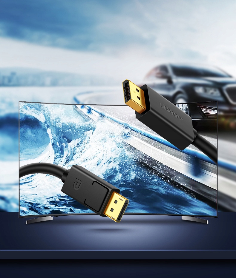UGREEN KABEL PRZEWÓD WIDEO DP 1.2 DISPLAYPORT DO DISPLAY PORT 4K 60HZ 3D 1M Marka Ugreen