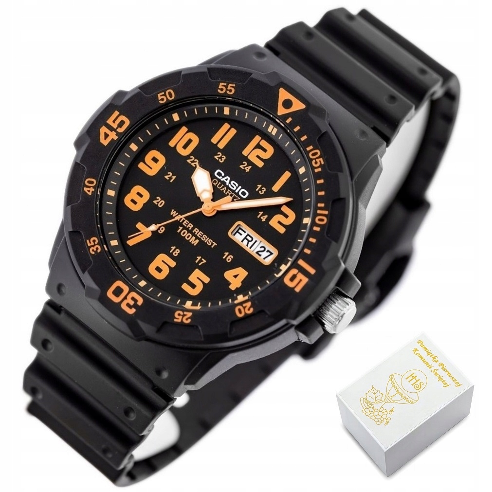 Zegarek Casio dla chłopca Na Komunię Box +grawer Grawer