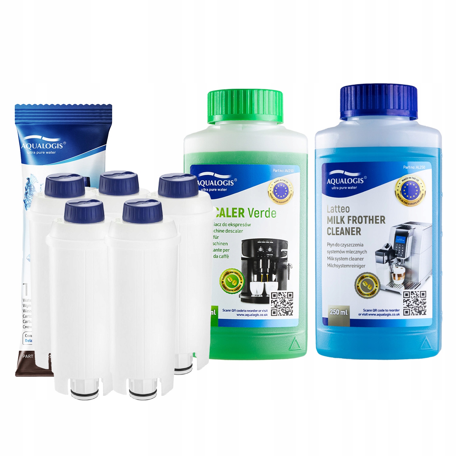 5 x Filtr do kávovaru Delonghi AL-S002 UniDec 250 ml Tekutina 250 ml