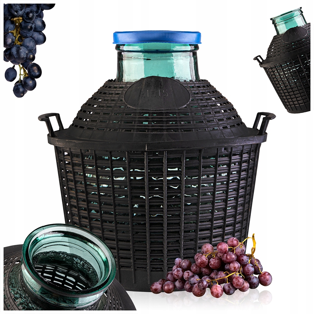 Balón na Víno Cidre 15L Láhev na Víno široké hrdlo silné sklo