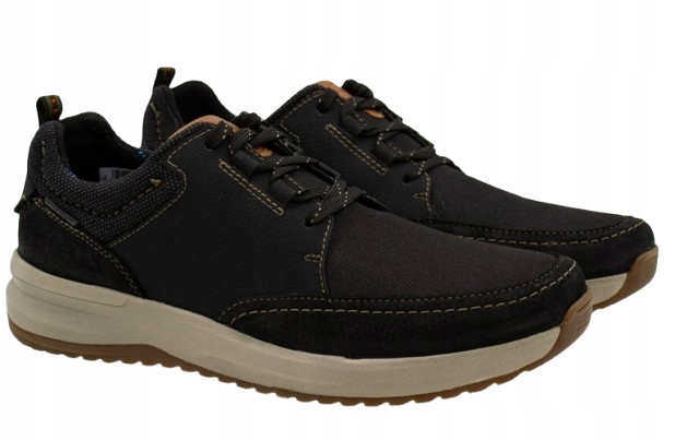 Clarks Pánské Polobotky Černé S Šněrovací Kůží 44 3DA