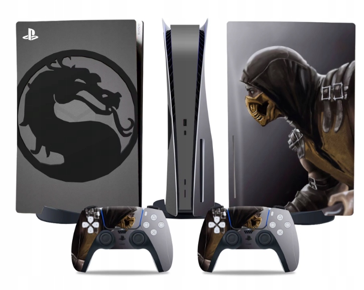 Naklejki Skórki na PlayStation 5 oraz Pady – Motyw Mortal Kombat