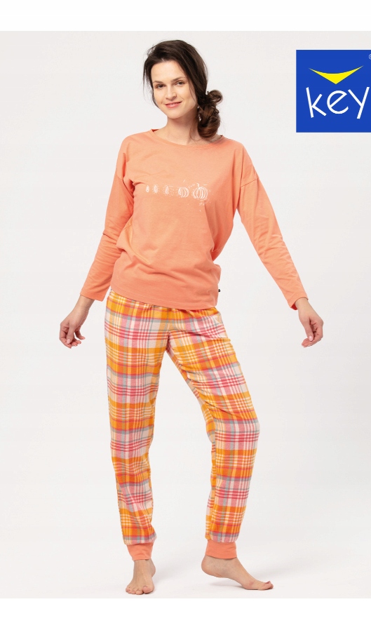 Dámské Pyžamo Lns 667 B24 Oranžová, Velikost S