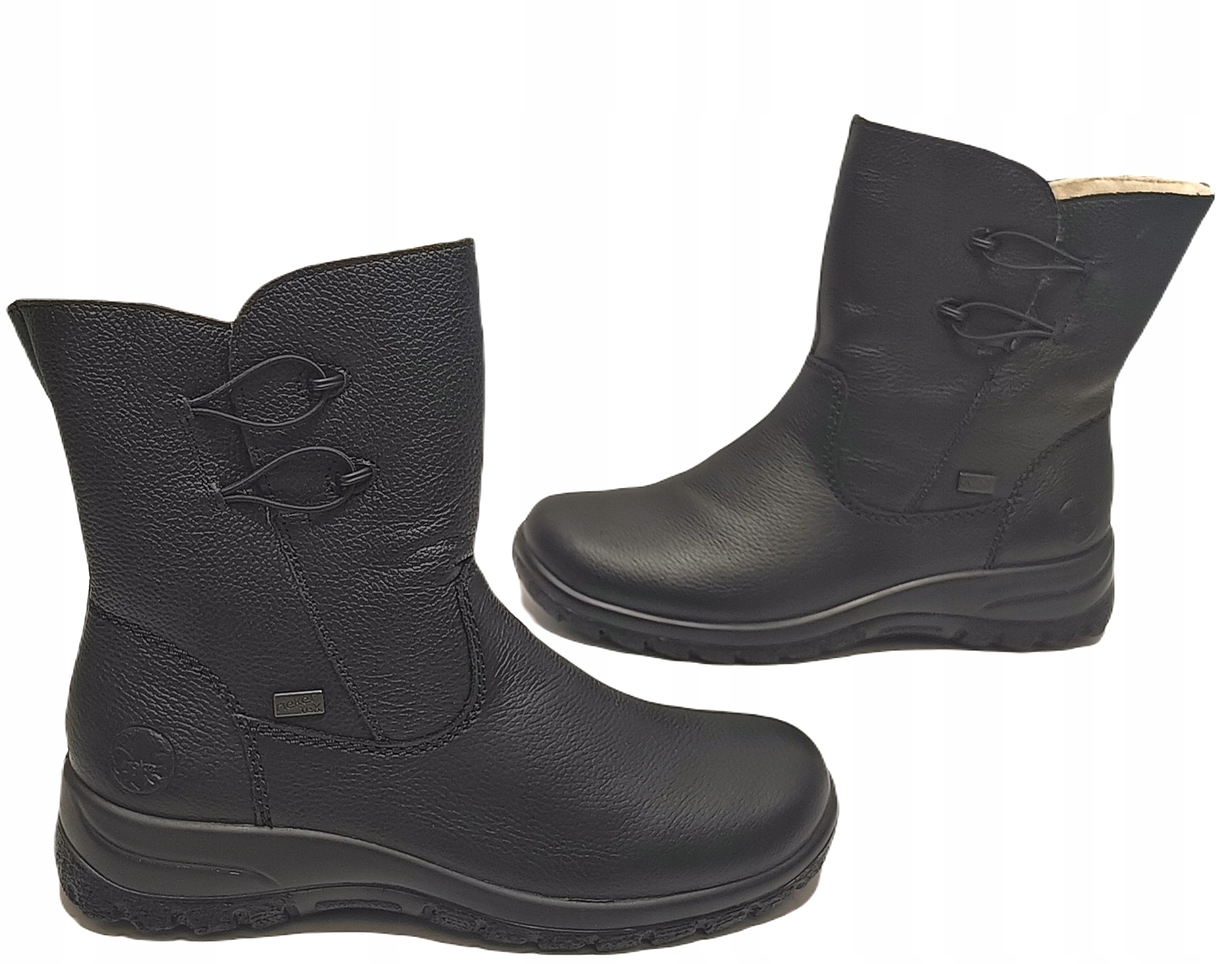 Kotníkové Boty kůže kožíšek Vlna Rieker Z7172-00 černá rieker tex r 39