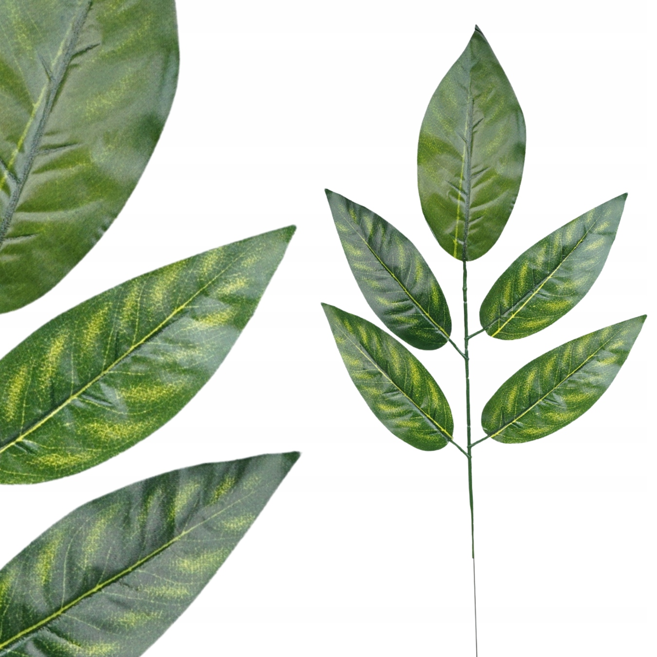 SZTUCZNE LIŚCIE MANGO GAŁĄZKA 58cm LIŚCIE DO BUKIETÓW WIĄZANEK STROIK