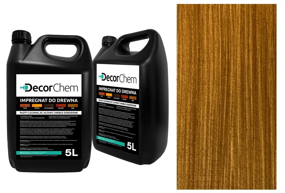 Impregnat farba do drewna dąb 10l DecorChem woski