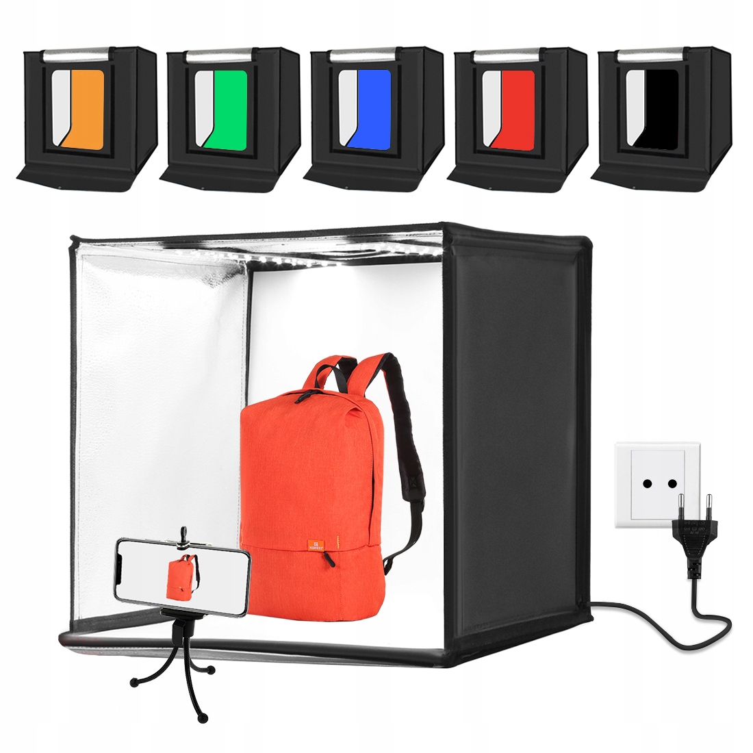 Puluz Bezstínový box Stan Led 60 cm pro produktové fotografie