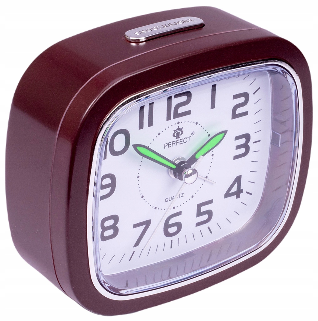 

Budzik Kwarcowy Perfect Płynący Snooze 6122 brąz