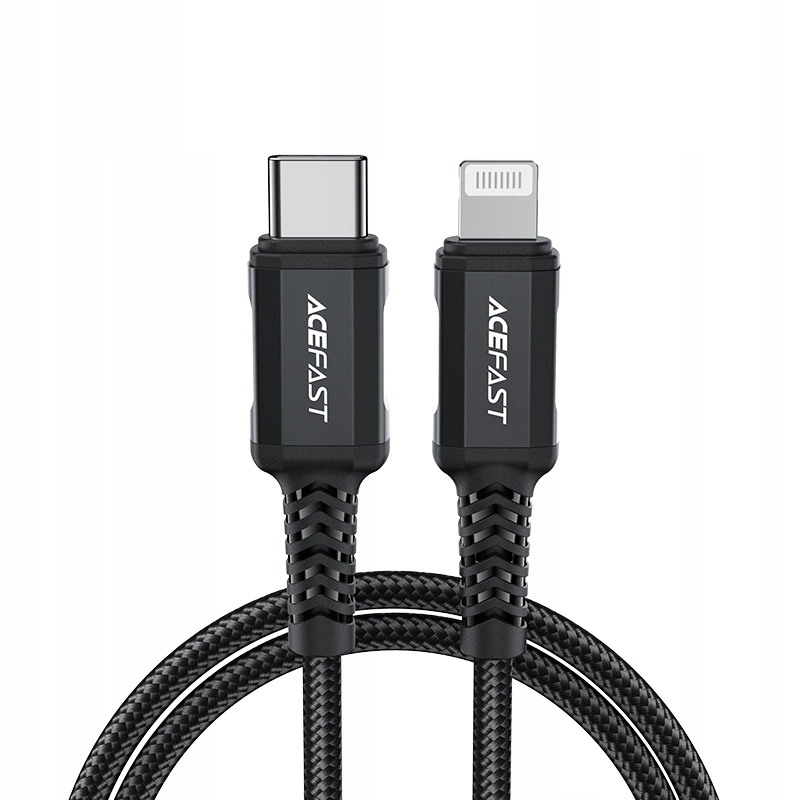Kabel Acefast C4-01 Lightning Usb-c Pd 30W 3A 480Mb/s 1,8 m černý