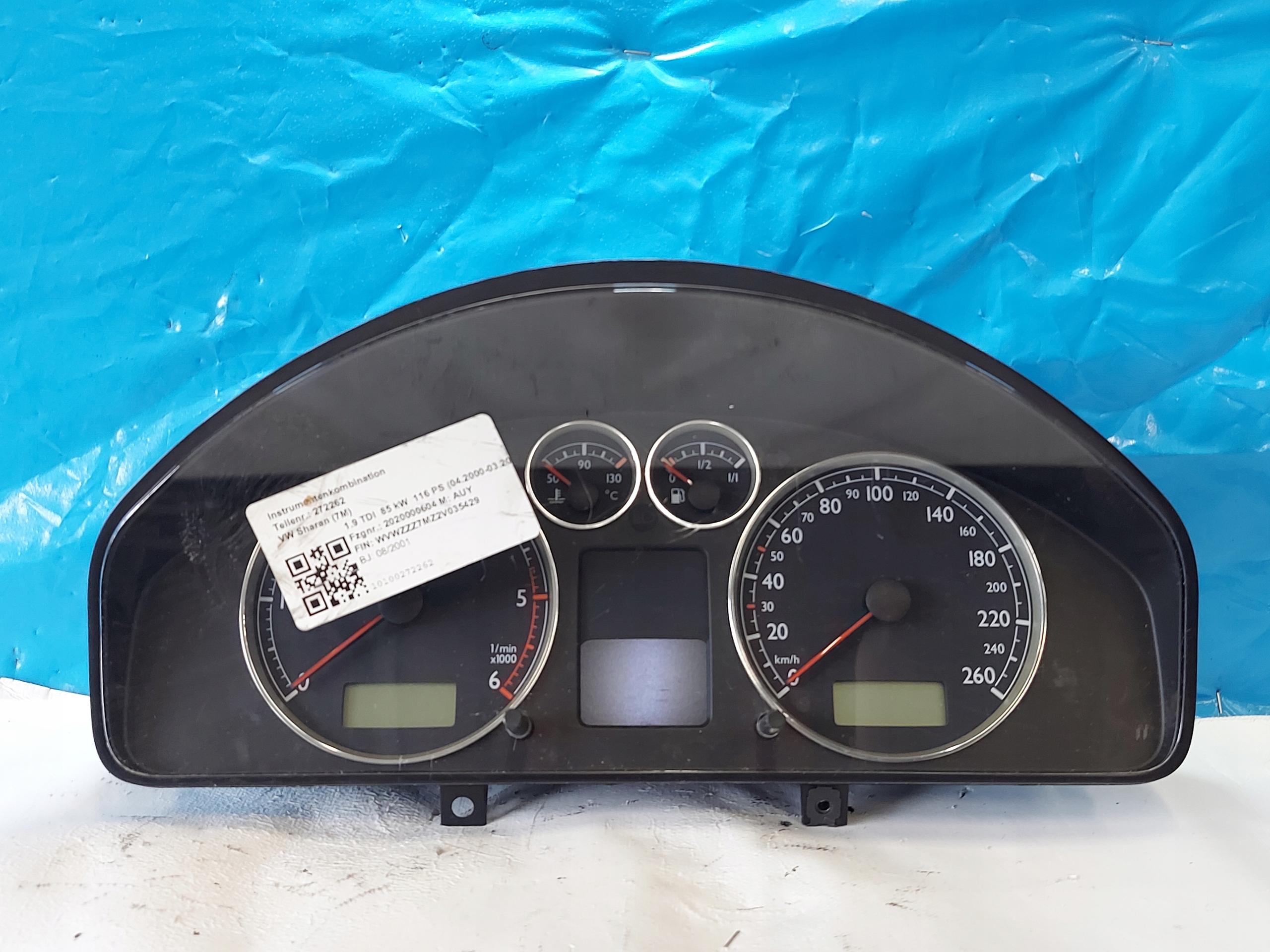 dials clock VW SHARAN 1.9 TDI 7M3920820F