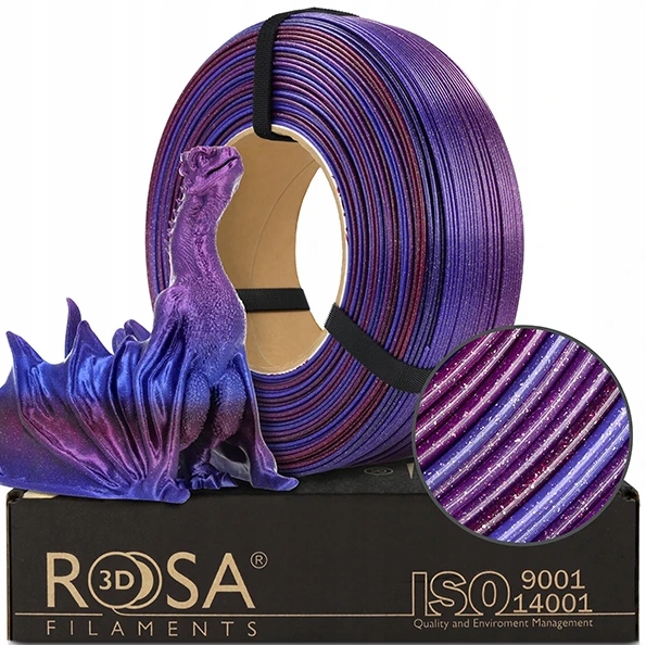 Filament Rosa 3D ReFill Pla Galaxy Rainbow 1,75 mm 1 kg Andromeda
