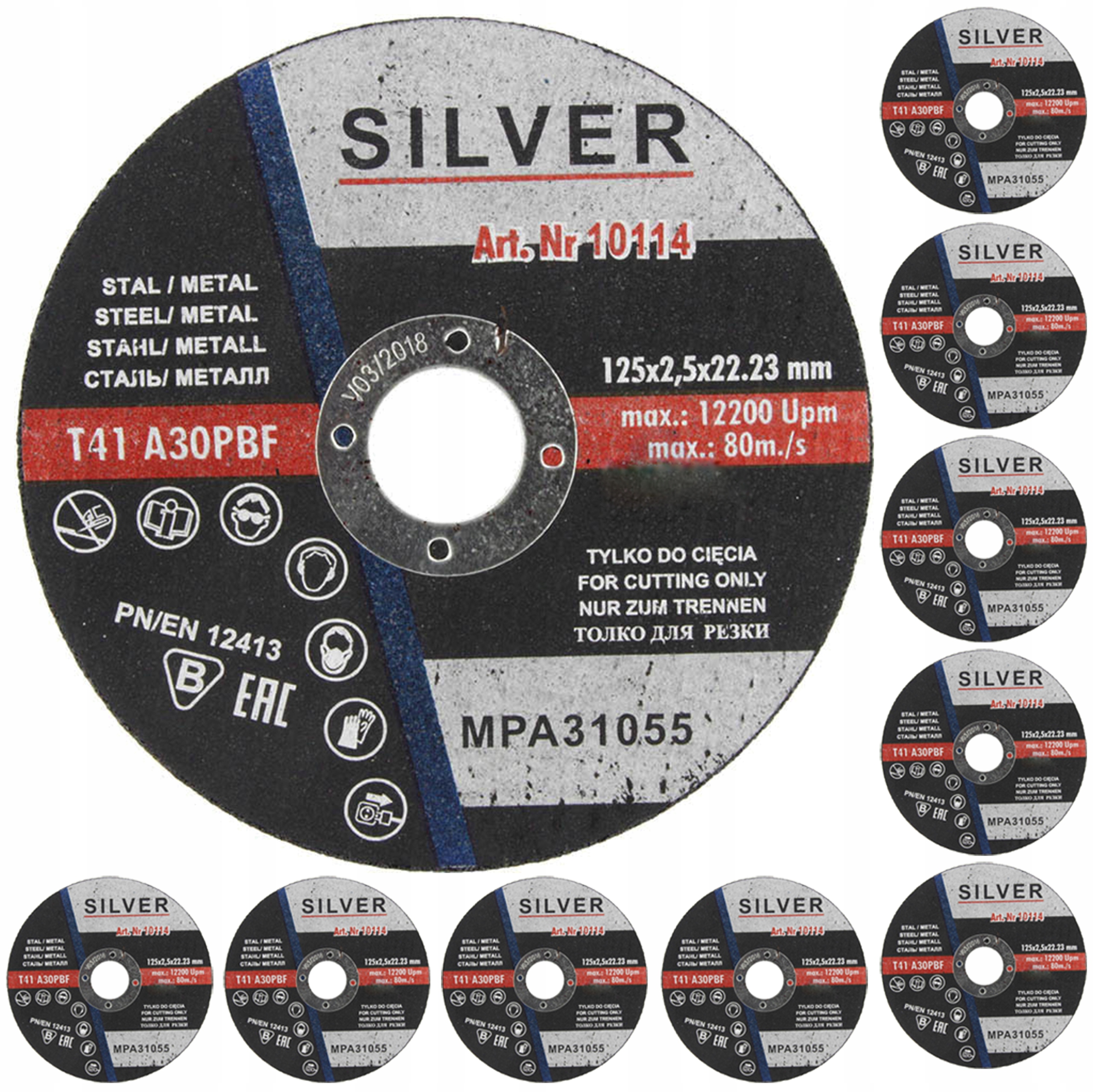 

Tarcza Do Cięcia Metalu Stali 125 x 2.5 Silver
