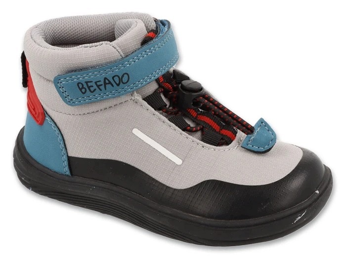 Befado Buty Chłopięce Barefoot Freezy Trzewiki 006X012 Popielaty 32