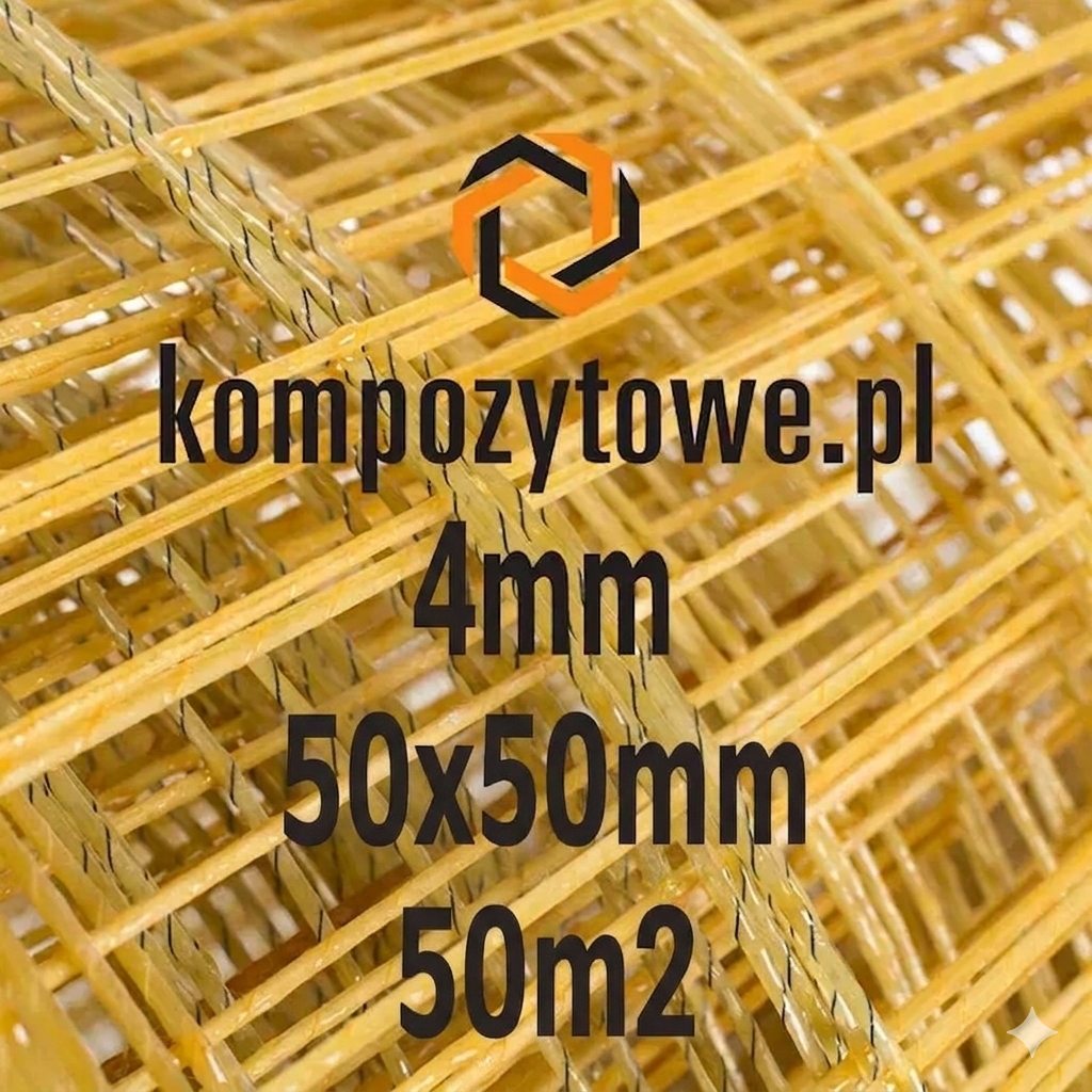 Kompozitová výstužná sieť 4 mm 50x50 mm 50 m2 Gfrp silná nerezová, ľahká