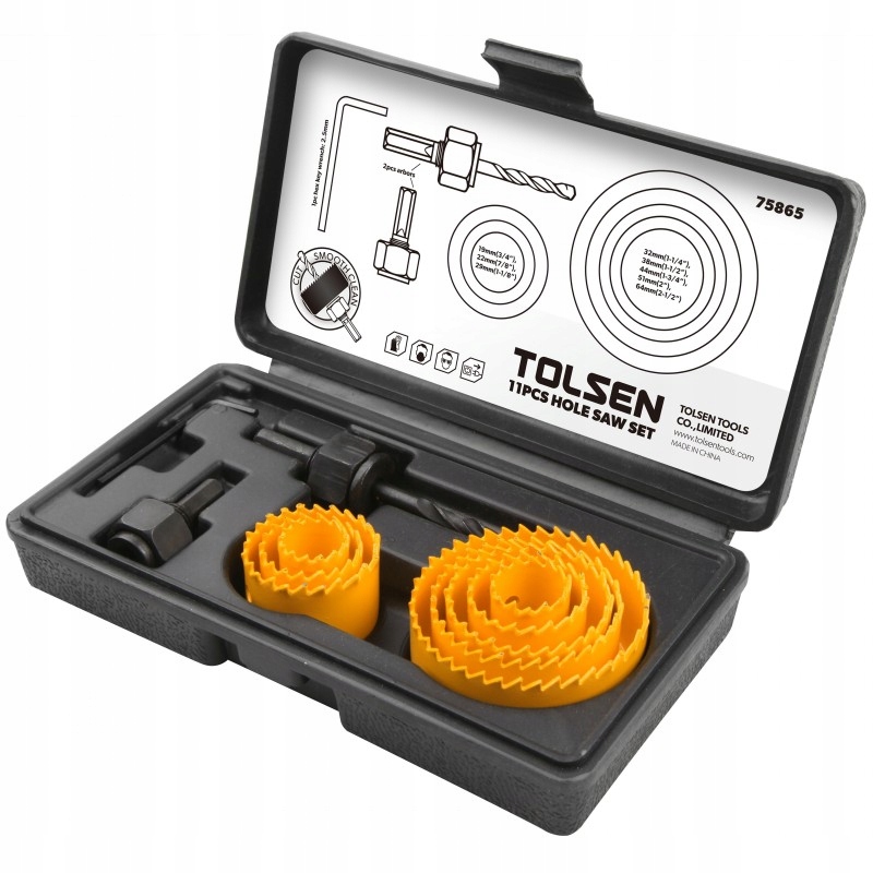 

Otwornice Zestaw 11 Szt. 19-64MM. Tolsen