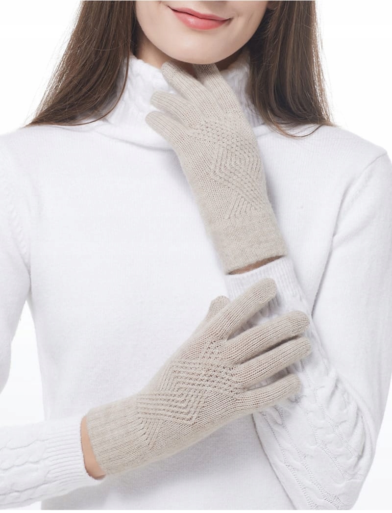 RĘKAWICZKI ZIMOWE DAMSKIE CIEPŁE GRUBE CZARNE Marka inna