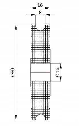 ROLKA ROLKI 80 mm LINĘ LINKĘ 8mm otw 16mm BLOCZKI Marka inna