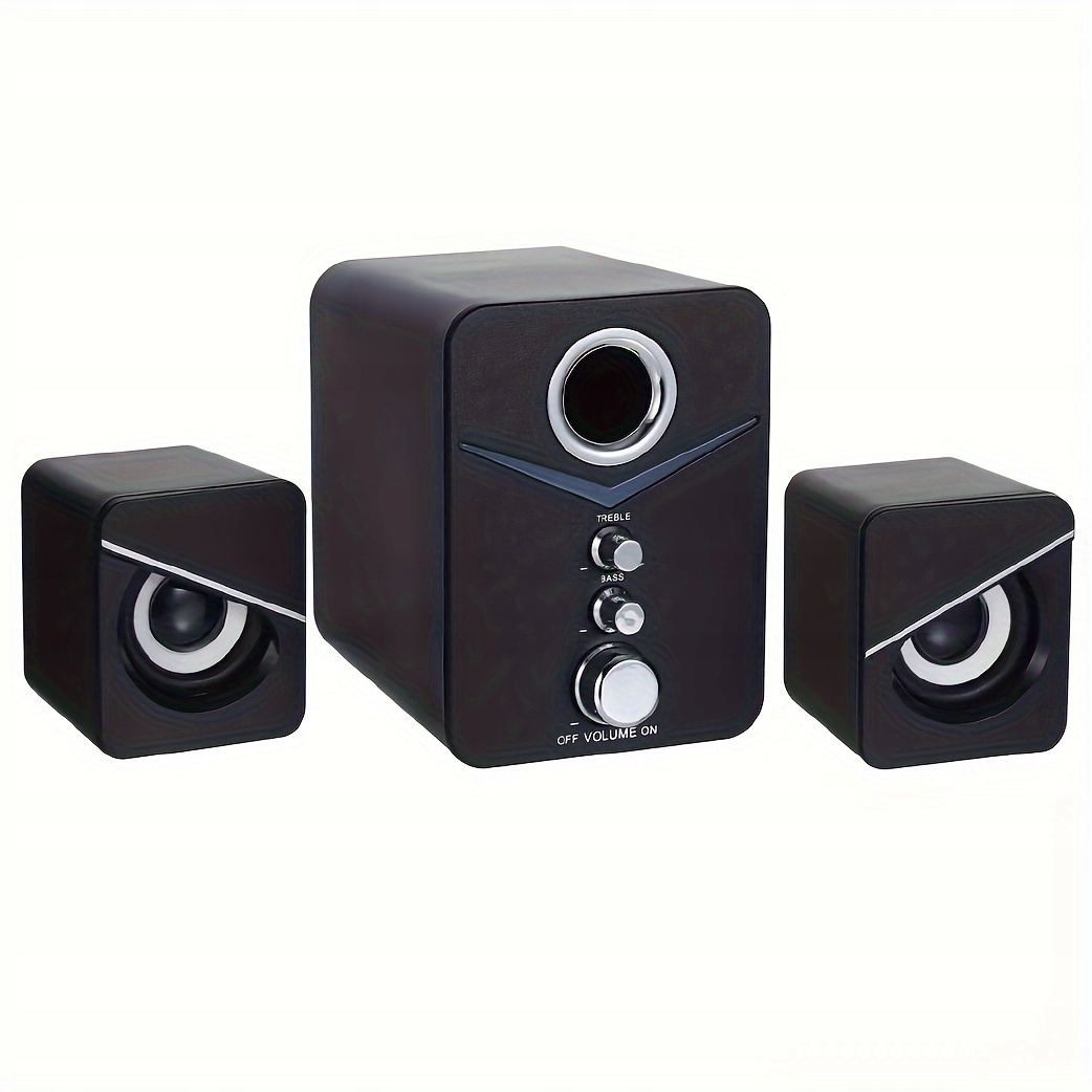 1pc Premium Computer Speakers with Subwoofer - Shower Radios with USB Power