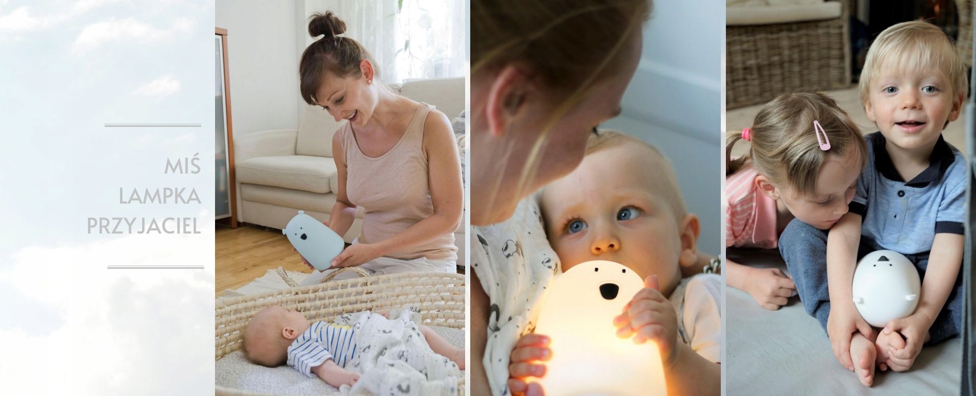 Lampka SILIKONOWA MIŚ mały Rabbit&Friends Róż Bohater brak