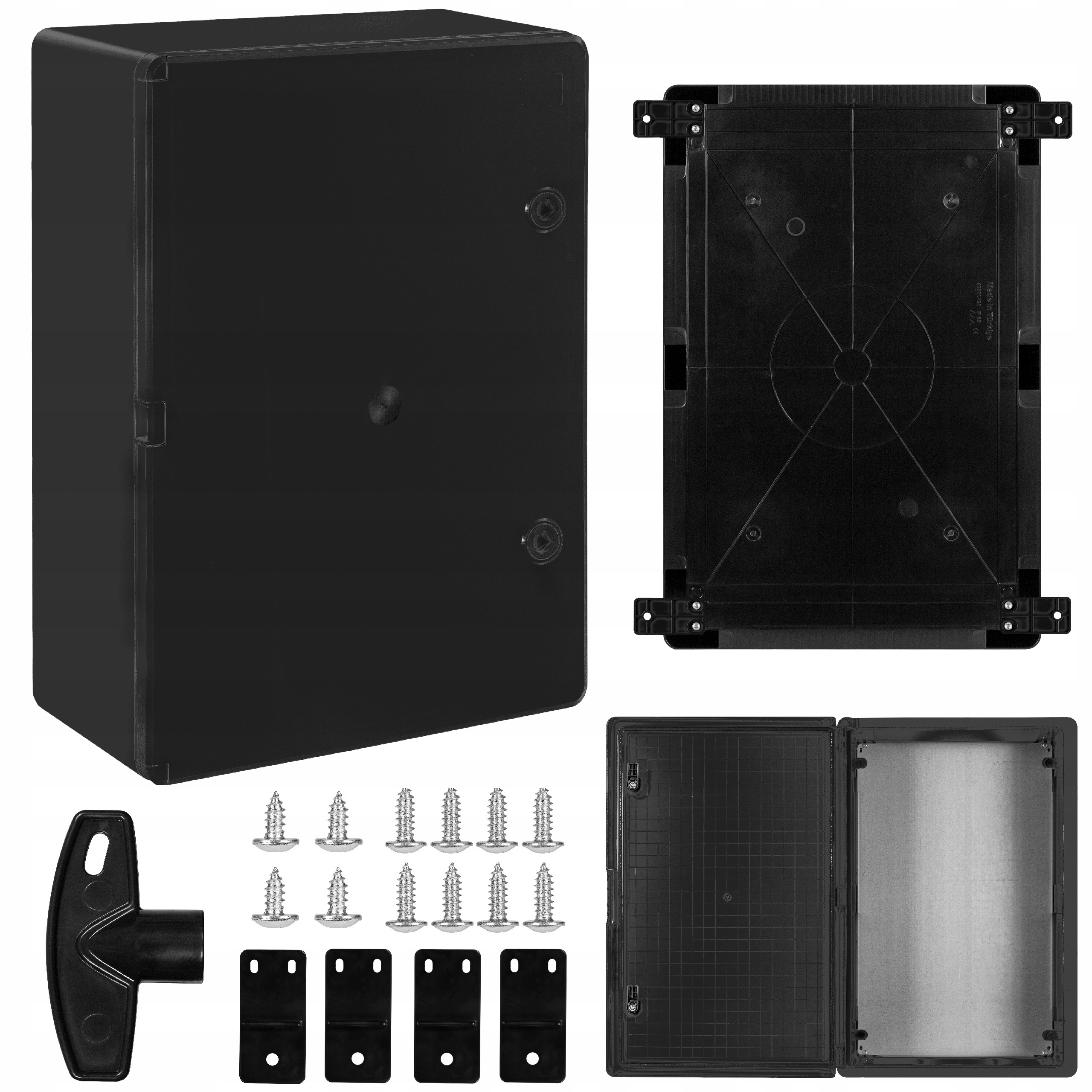 Rozdzielnica Skrzynka Elektryczna Obudowa Abs IP65 60x40x20cm Czarna