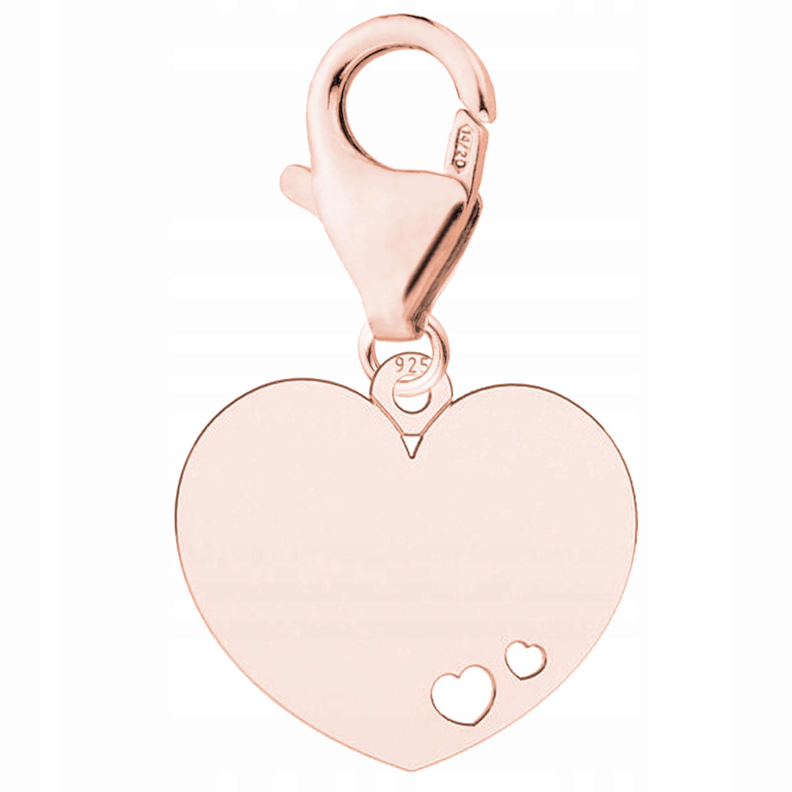 Přívěsek Srdce růžové zlato stříbro 925