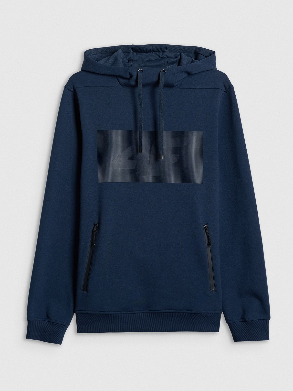 4F Tepláková Mikina S Kapucí Tmavě Modrá Regular Lehká M