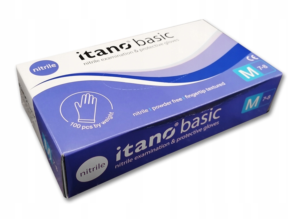 

Rękawiczki Nitrylowe Itano Basic r. M 100 szt.