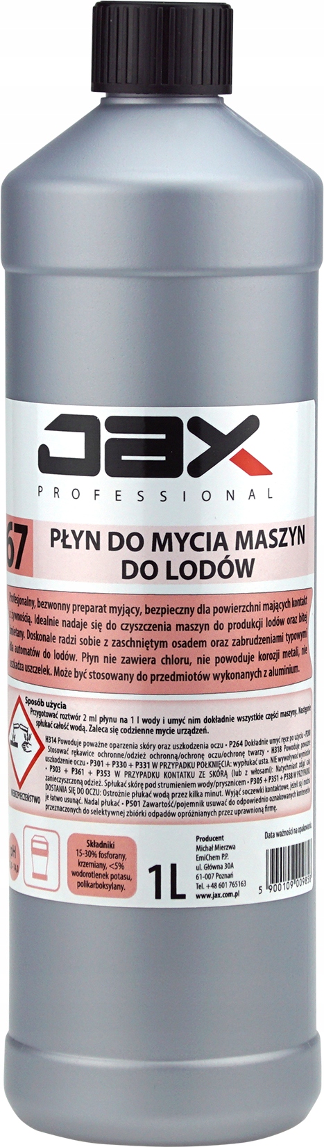 Płyn do mycia maszyn do lodów Jax 67 1 l