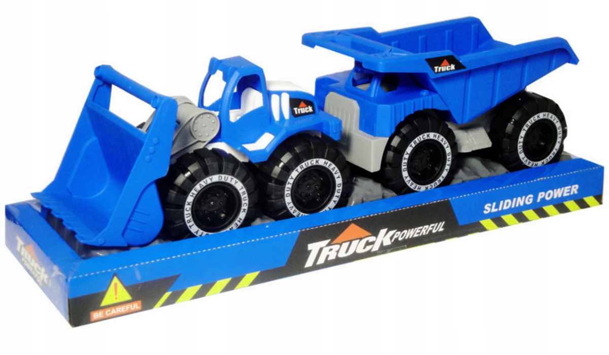 NIEBIESKIE AUTA BUDOWLANE WYWROTKA SPYCHACZ DO PIASKOWNICY Rodzaj pojazdu ciężarówka