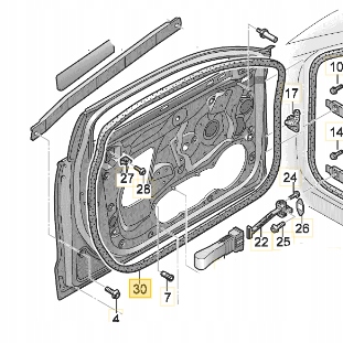 OE USZCZELKA ZEW DRZWI PRZÓD 4G8837912A AUDI A7 4G Numer katalogowy części 4G8837912A